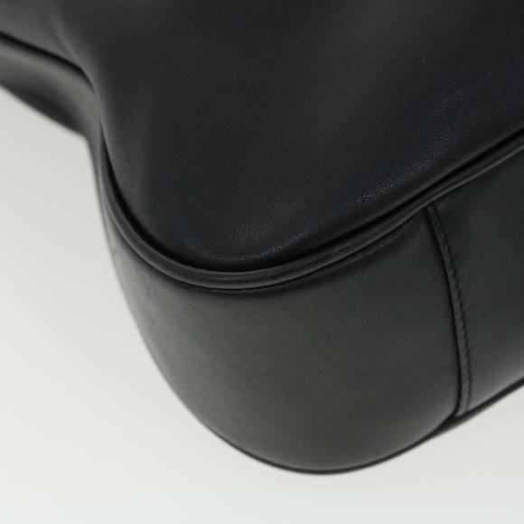 GUCCI Bamboo Hand Bag Leather 2way Navy 001.7265.1577 Auth yk6678B - Picture 15 of 16